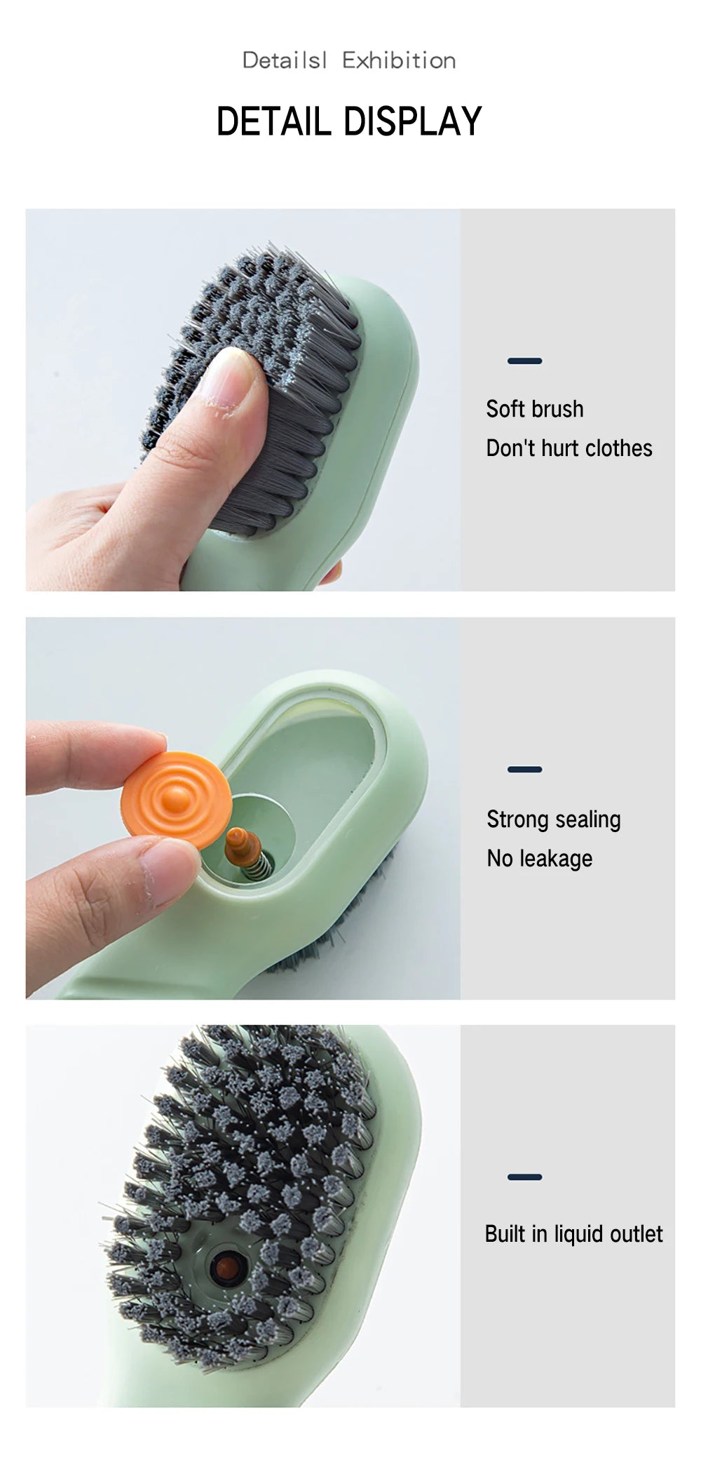 1/2Pcs Multifunctional Cleaning Brush Soft-bristled Liquid Shoe Brush Clothes Brush Shoe Clothing Board Brush Shoe Cleaner