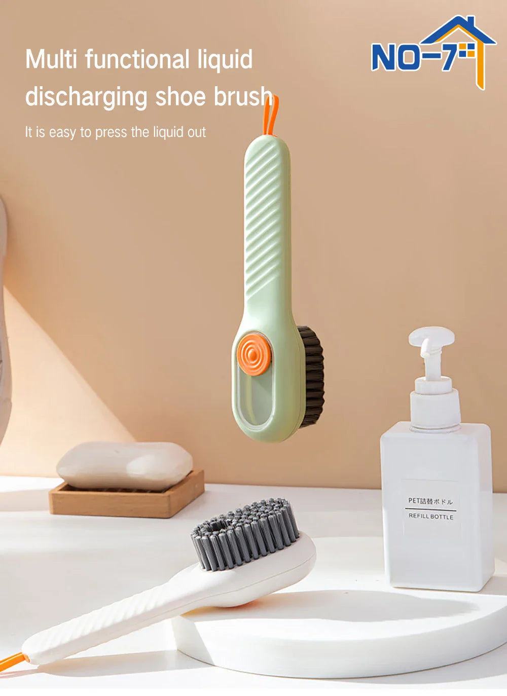 1/2Pcs Multifunctional Cleaning Brush Soft-bristled Liquid Shoe Brush Clothes Brush Shoe Clothing Board Brush Shoe Cleaner