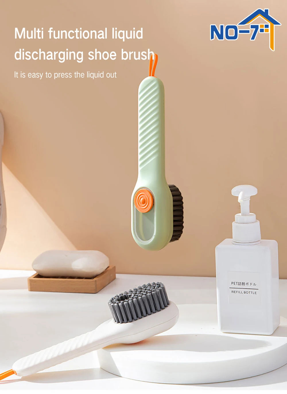 1/2Pcs Multifunctional Cleaning Brush Soft-bristled Liquid Shoe Brush Clothes Brush Shoe Clothing Board Brush Shoe Cleaner