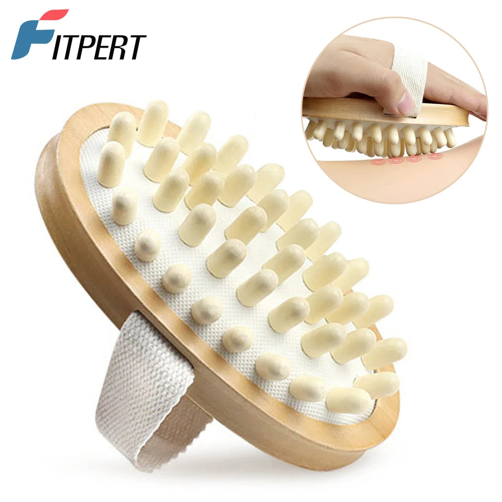Body Anti Cellulite Brush Soothing Wooden Essential Oil Spa Air Cushion Massage Hair Comb Scalp Massage Brush Dead Skin Remover