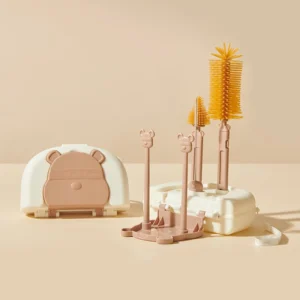 silicone-baby-bottle-brush-special-drying-rack-nipple-cleaning-suit-with-base